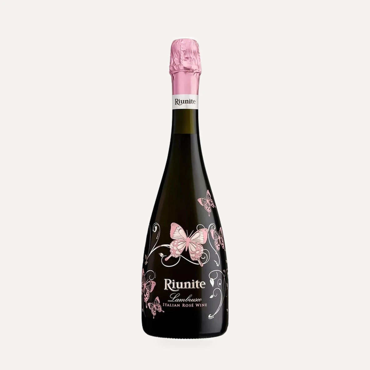 Farfalle Lambrusco Rose Emilia IGT wine — Riunite winery — Dionysus
