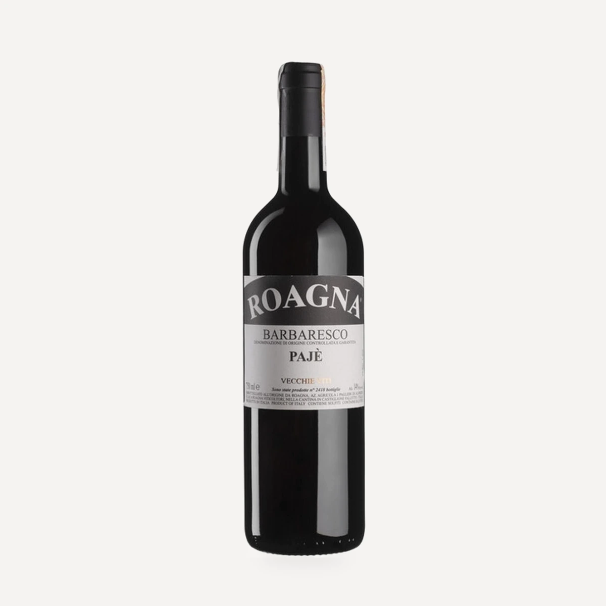 Barbaresco Pajè Vecchie Viti wine — Roagna winery — Dionysus