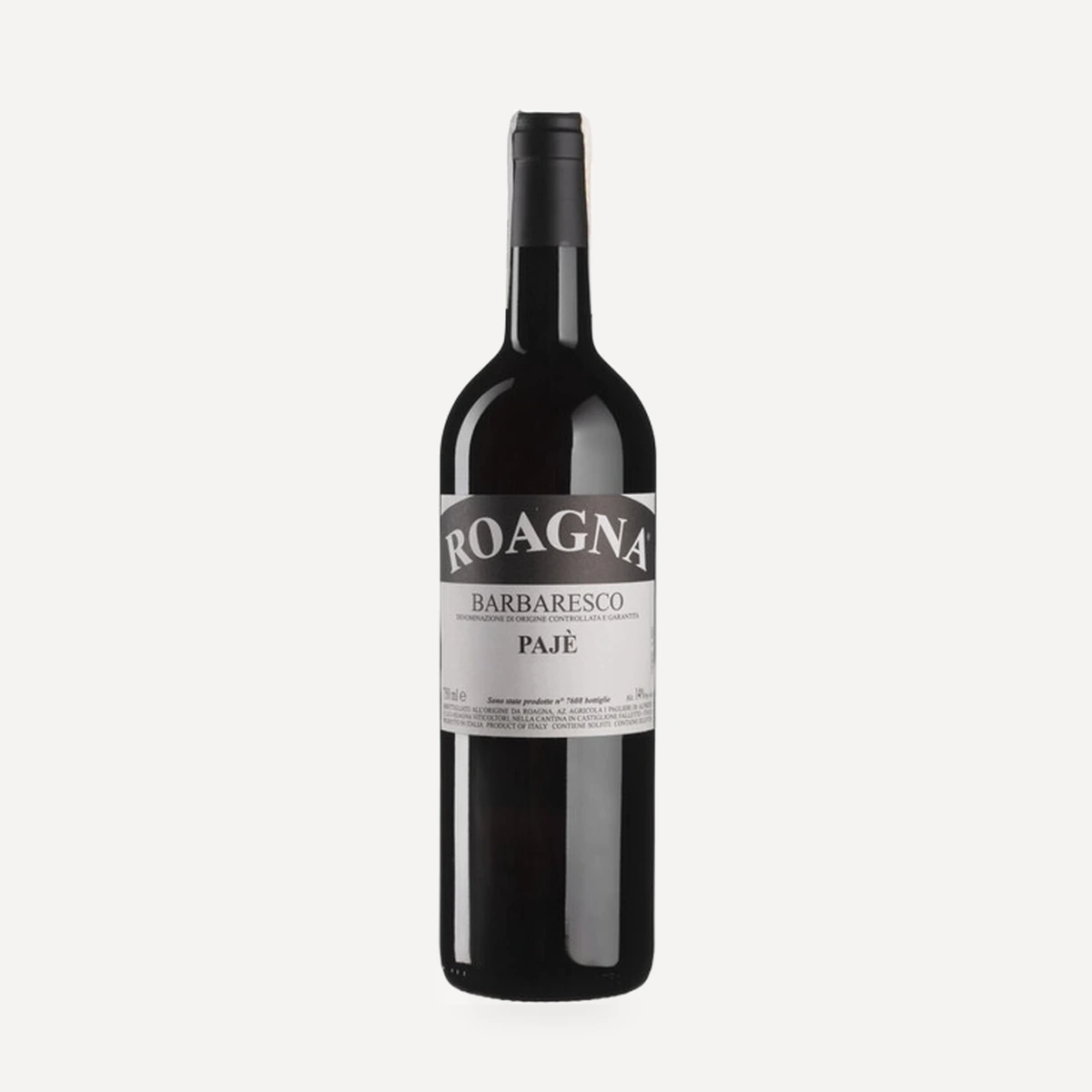 Barbaresco Pajè wine — Roagna winery — Dionysus