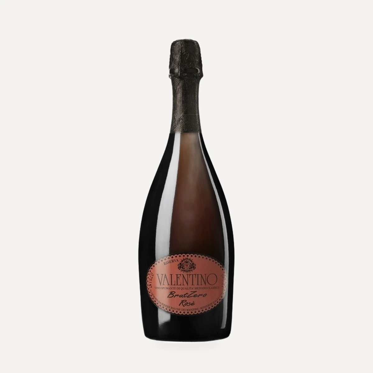 Valentino Brut Zero Rose Riserva wine — Rocche Dei Manzoni winery — Dionysus