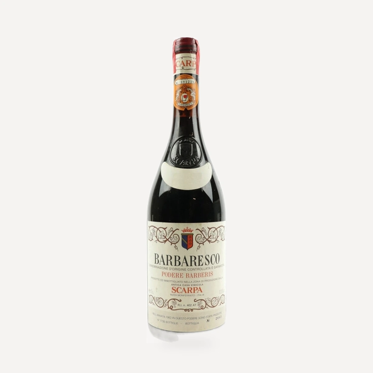Barbaresco Podere Barberis DOCG wine — Scarpa winery — Dionysus