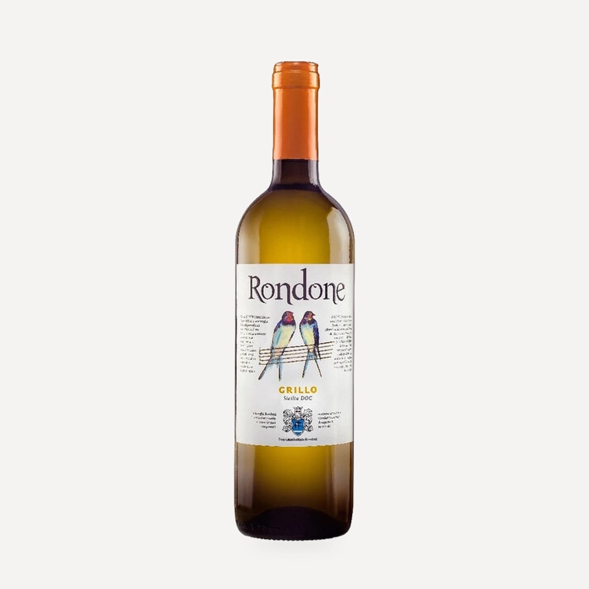 Rondone Grillo Sicilia DOC wine — Settesoli winery — Dionysus