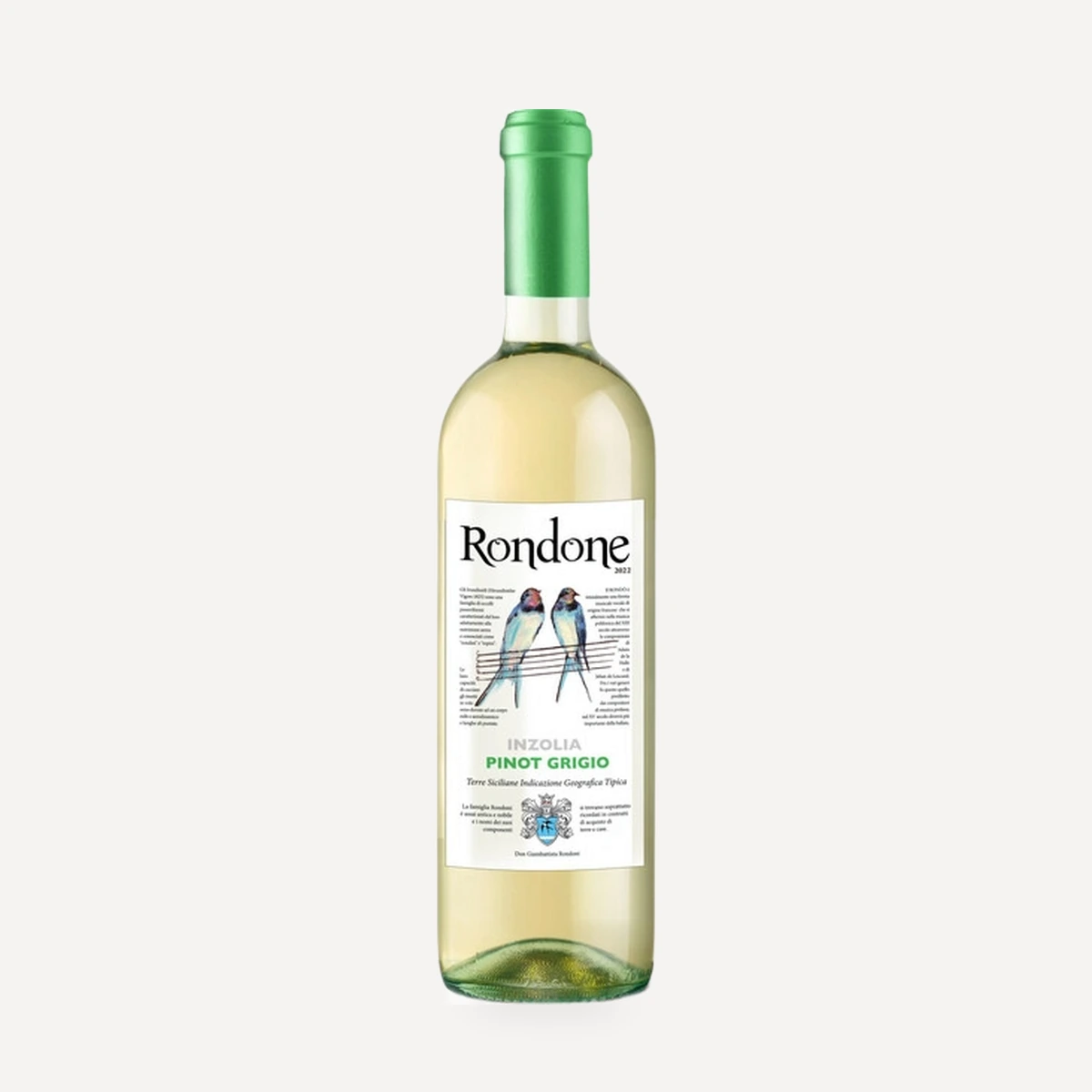 Rondone Inzolia Pinot Grigio Terre Siciliane IGP wine — Settesoli winery — Dionysus