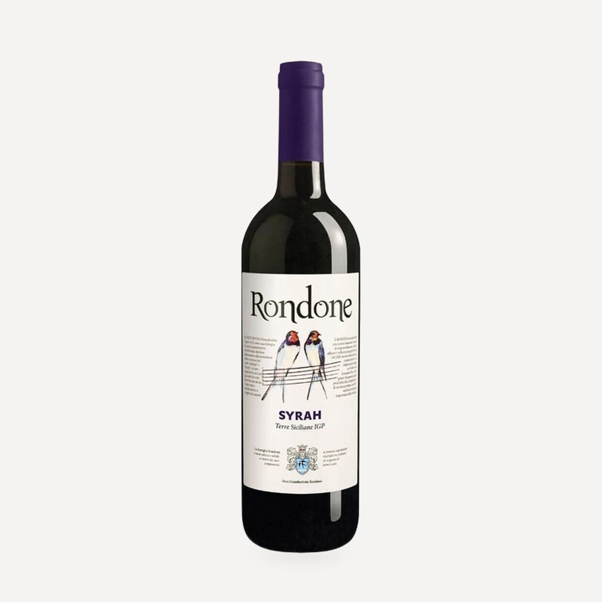 Rondone Syrah Terre Siciliane IGP wine — Settesoli winery — Dionysus