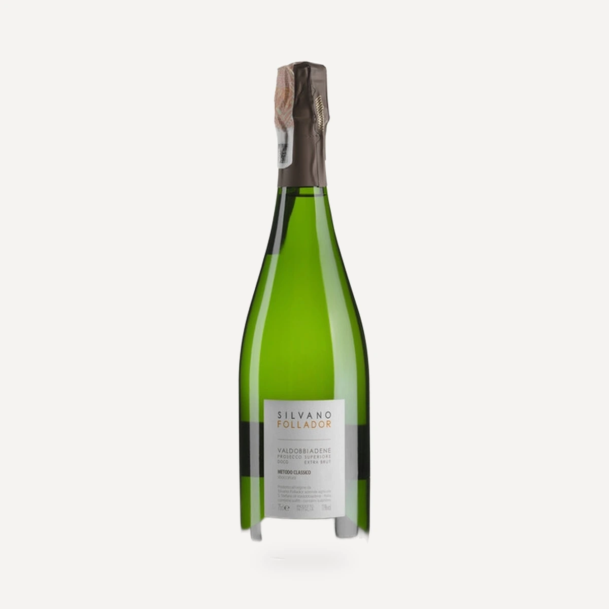 Valdobbiadene Prosecco Superiore Extra Brut Metodo Classico DOCG wine — Silviano Follador winery — Dionysus