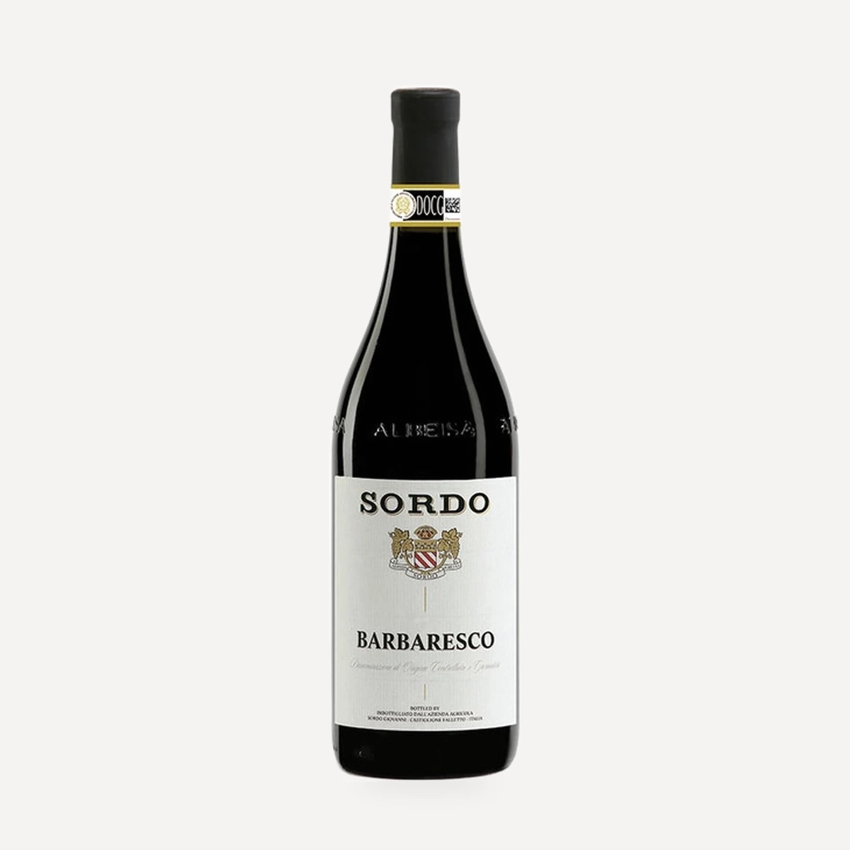 Barbaresco DOCG wine — Sordo winery — Dionysus