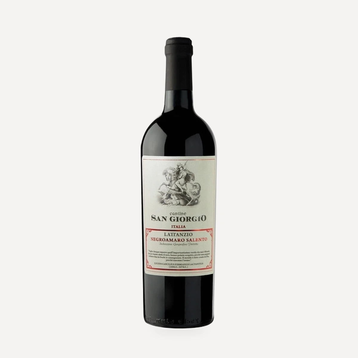 Lattanzio Negroamaro Salento IGP wine — Tinazzi winery — Dionysus