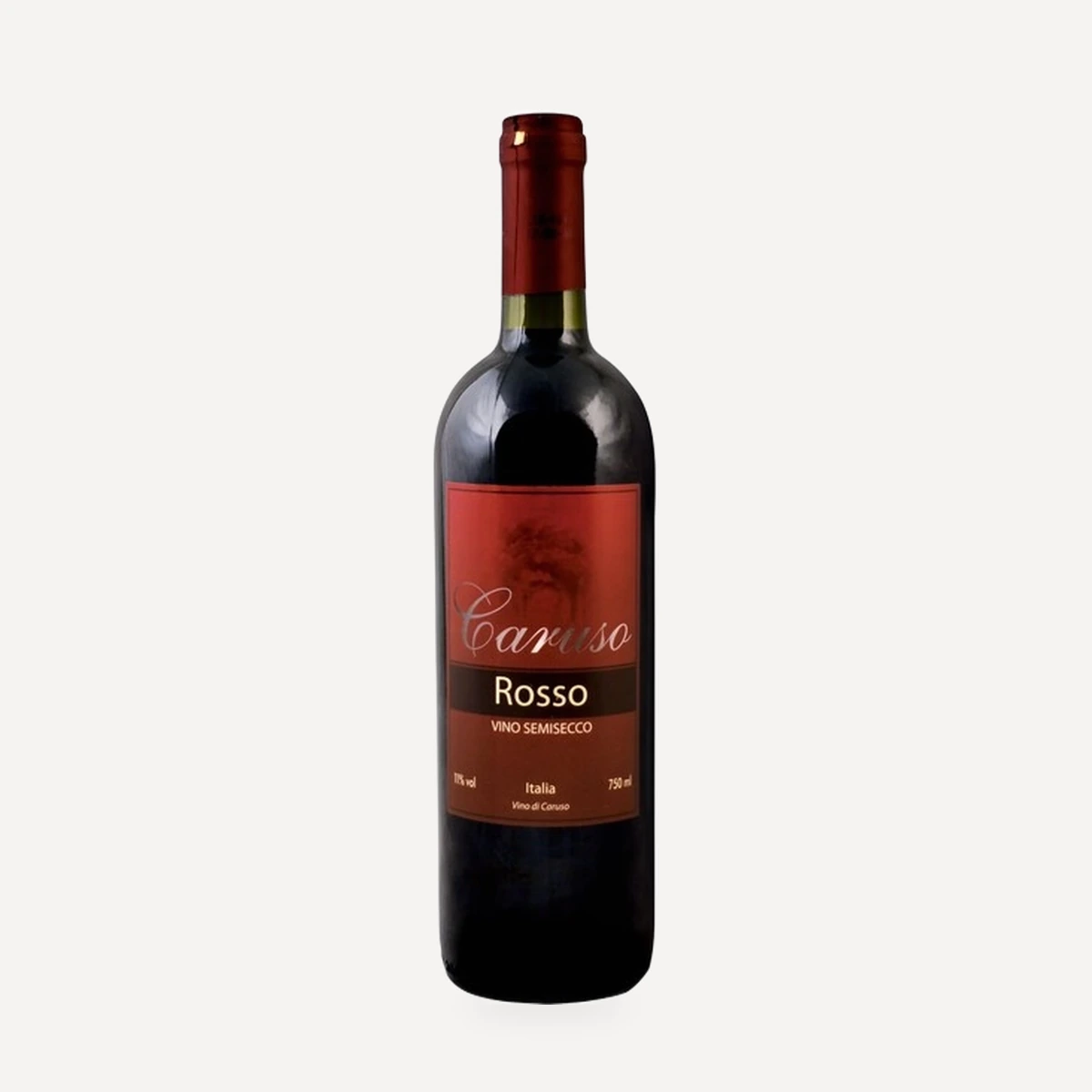 Caruso Rosso Semisecco wine — Tombacco winery — Dionysus