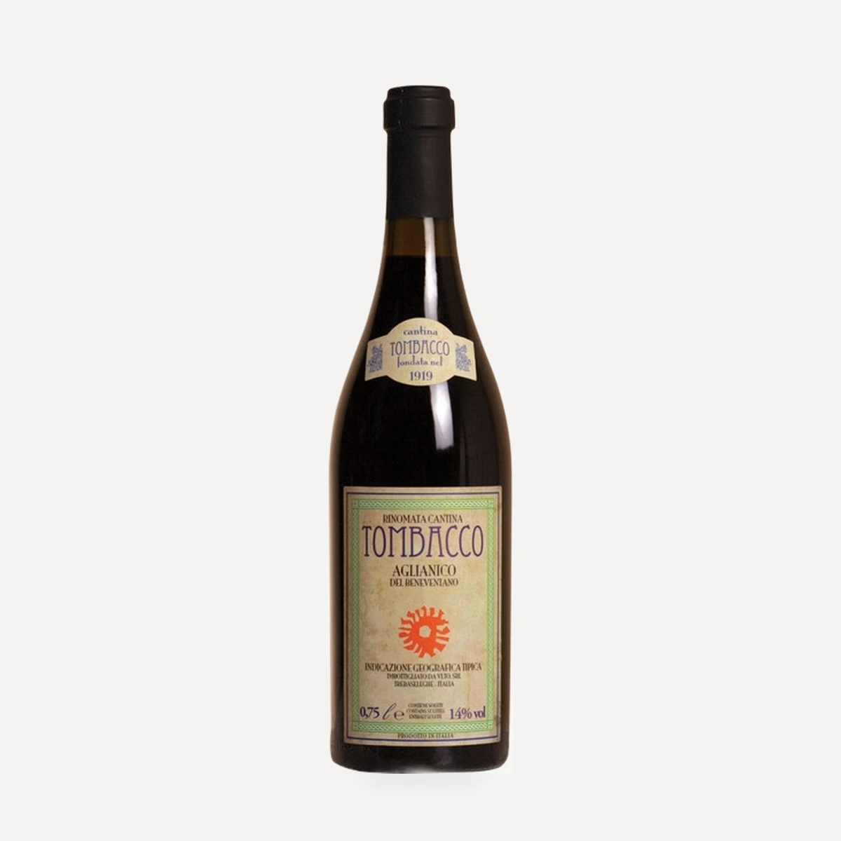 Vintage Aglianico del Beneventano IGT wine — Tombacco winery — Dionysus