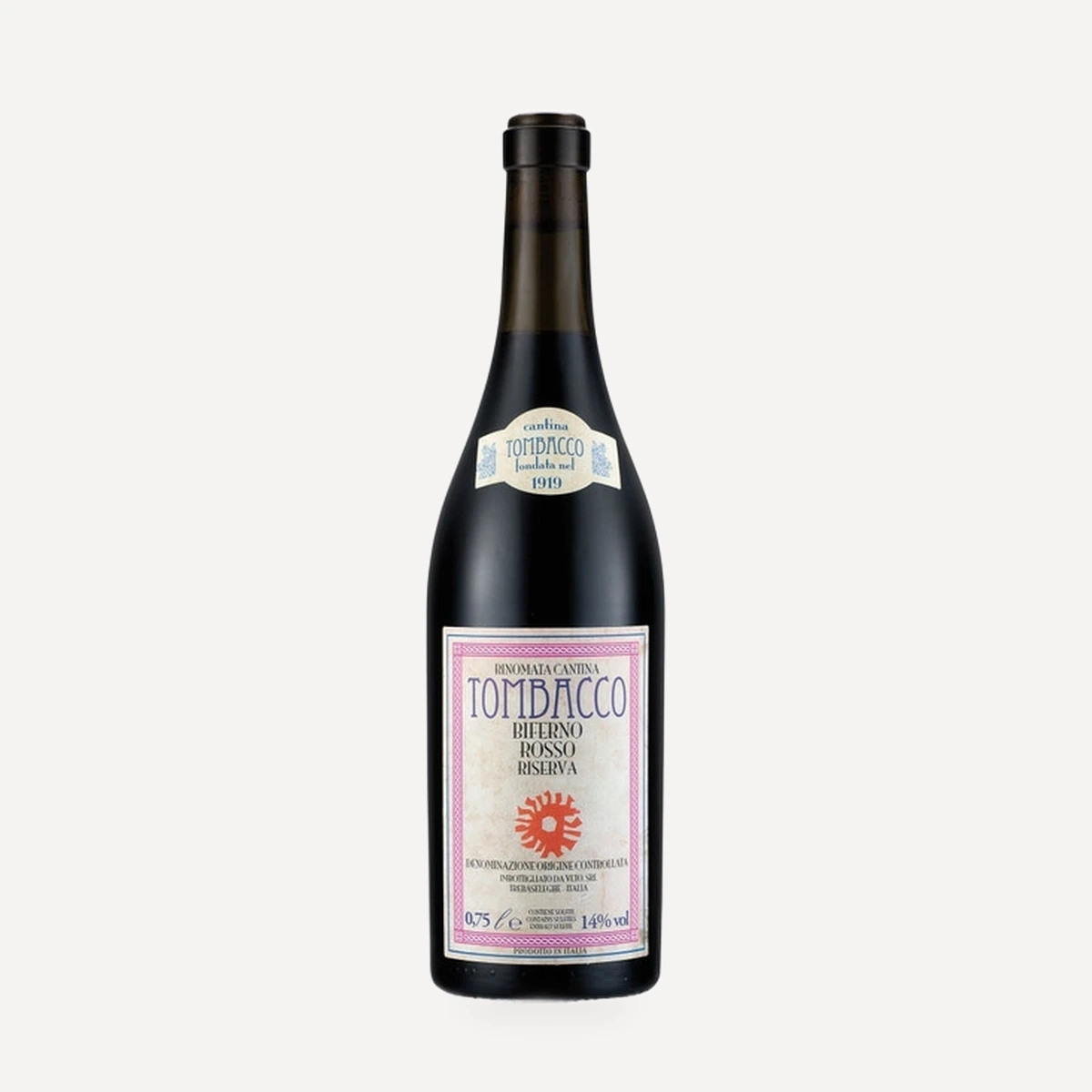 Vintage Biferno Rosso Riserva DOC wine — Tombacco winery — Dionysus