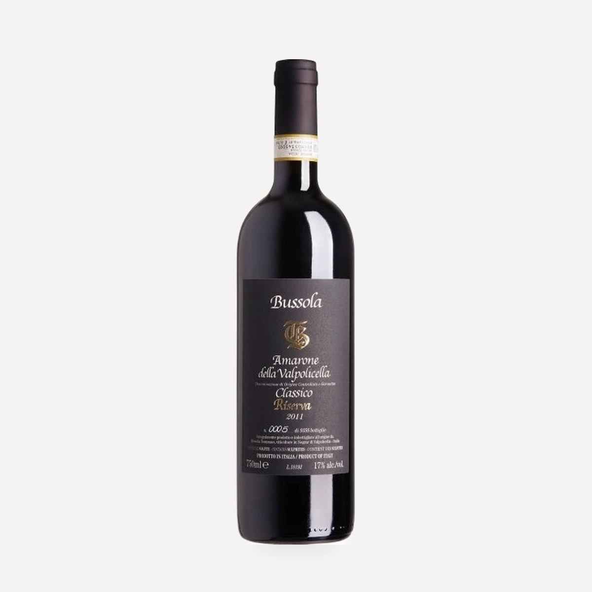 Amarone della Valpolicella Classico Riserva TB wine — Tommaso Bussola winery — Dionysus