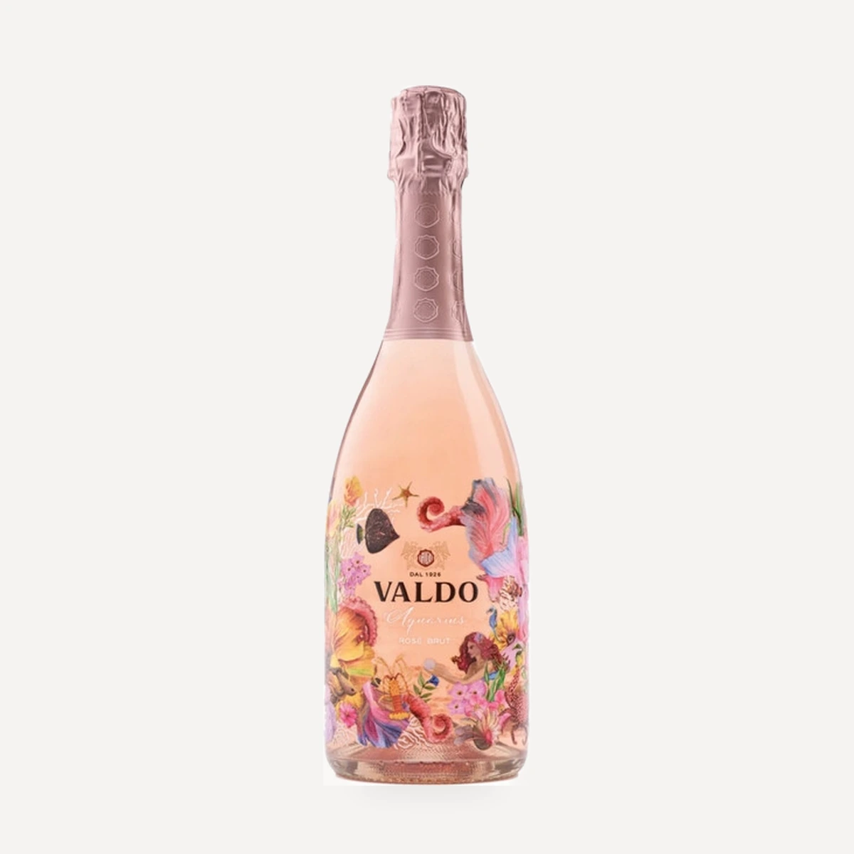 Aquarius Rose Brut wine — Valdo winery — Dionysus