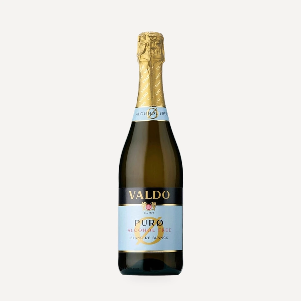 PURO Alcohol Free Blanc de Blancs Demi-Sec wine — Valdo winery — Dionysus