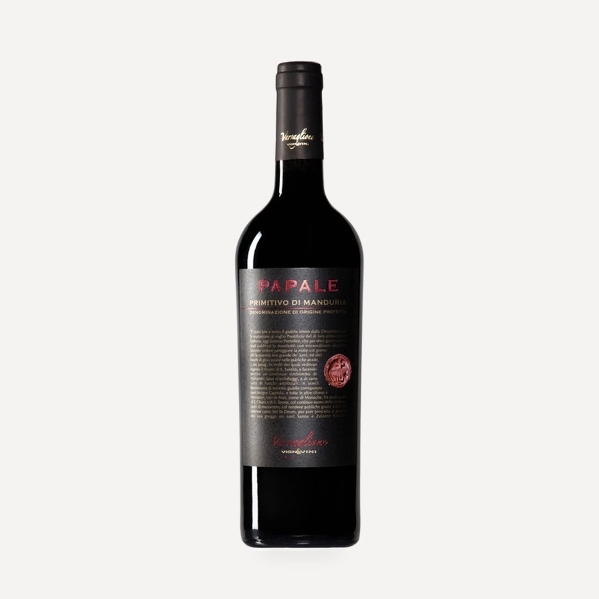 Papale Primitivo di Manduria DOP wine — Varvaglione winery — Dionysus