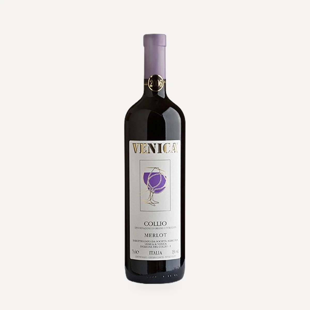 Merlot Collio DOC wine — Venica winery — Dionysus